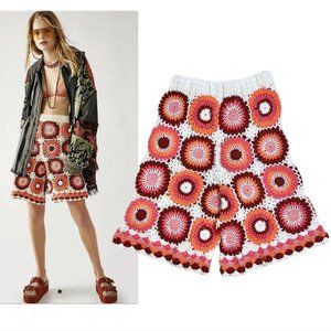 FLOOK x FREE PEOPLE Crochet Kate shorts XS